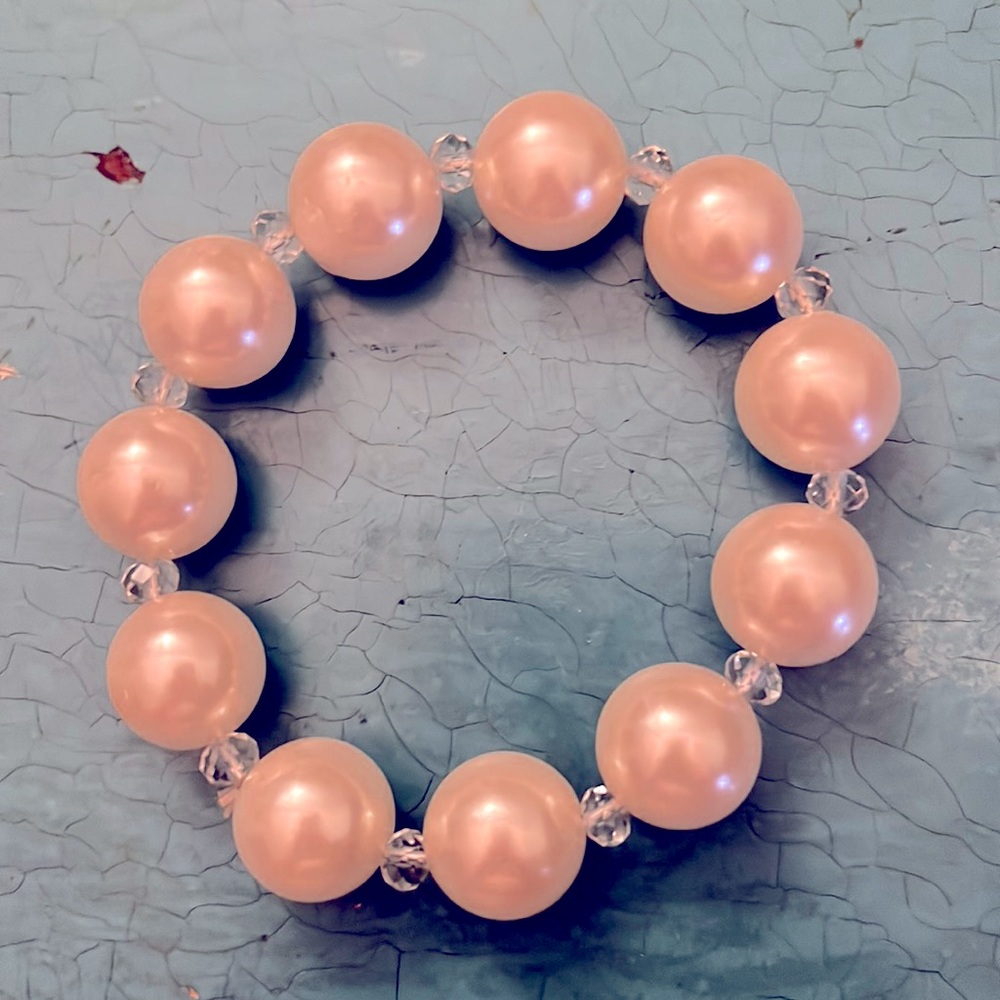 Large replica pearl bracelet